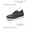 Bruno Marc Men’s KnitFlex Craft Mesh Oxfords Sneakers(8-black)