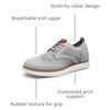 Bruno Marc Men’s KnitFlex Craft Mesh Oxfords Sneakers(8-grey)