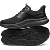 Bruno Marc Men’s Slip-on Casual Dress Sneakers(All Black)