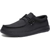Bruno Marc Men’s Casual Slip-on Loafers Shoes(Black)