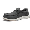 Bruno Marc Men’s Casual Slip-on Loafers Shoes(Black-arch-support)