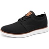 Bruno Marc Men’s KnitFlex Breeze Casual Dress Sneakers(Black)
