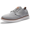 Bruno Marc Men’s KnitFlex Craft Mesh Oxfords Sneakers(6-grey)
