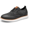 Bruno Marc Men’s KnitFlex Craft Mesh Oxfords Sneakers(8-black)