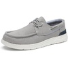 Bruno Marc Men’s Slip-on Loafers Casual Boat Shoes(Grey)