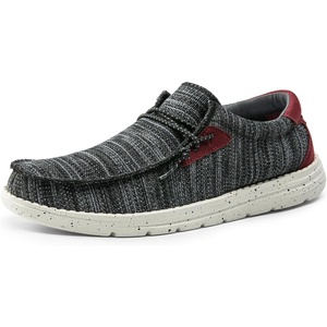 Bruno Marc Men’s Casual Slip-on Loafers Shoes(Black/Red)