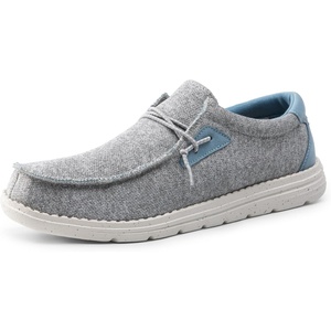 Bruno Marc Men’s Casual Slip-on Loafers Shoes(Grey/Blue)