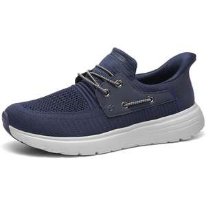 Bruno Marc Men’s Hands Free Slip-on Loafers Casual Breathable Sneaker(Dark Blue)