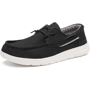 Bruno Marc Men’s Slip-on Loafers Casual Boat Shoes(Black)