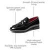 Bruno Marc Boy’s Dress Shoes Tuxedo Loafers(All Black)