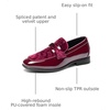 Bruno Marc Boy’s Dress Shoes Tuxedo Loafers(Dark Red)