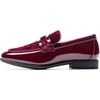 Bruno Marc Boy’s Dress Shoes Tuxedo Loafers(Dark Red)