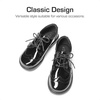DREAM PAIRS Kids Dress Uniform Formal Casual Oxford(Black-pat)