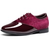 Bruno Marc Boys Dress Patent Oxford(Dark Red)