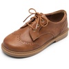 DREAM PAIRS Kids Dress Uniform Formal Casual Oxford(Brown)