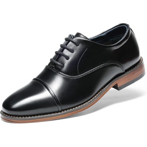 Bruno Marc Boy’s Classic Oxfords Dress Shoes(Black)