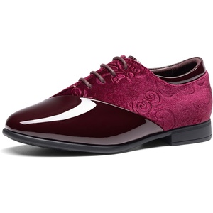 Bruno Marc Boys Dress Patent Oxford(Dark Red)