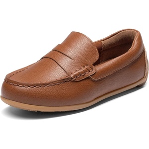Bruno Marc Boy’s Dress Shoes Penny Casual Loafers(Brown)