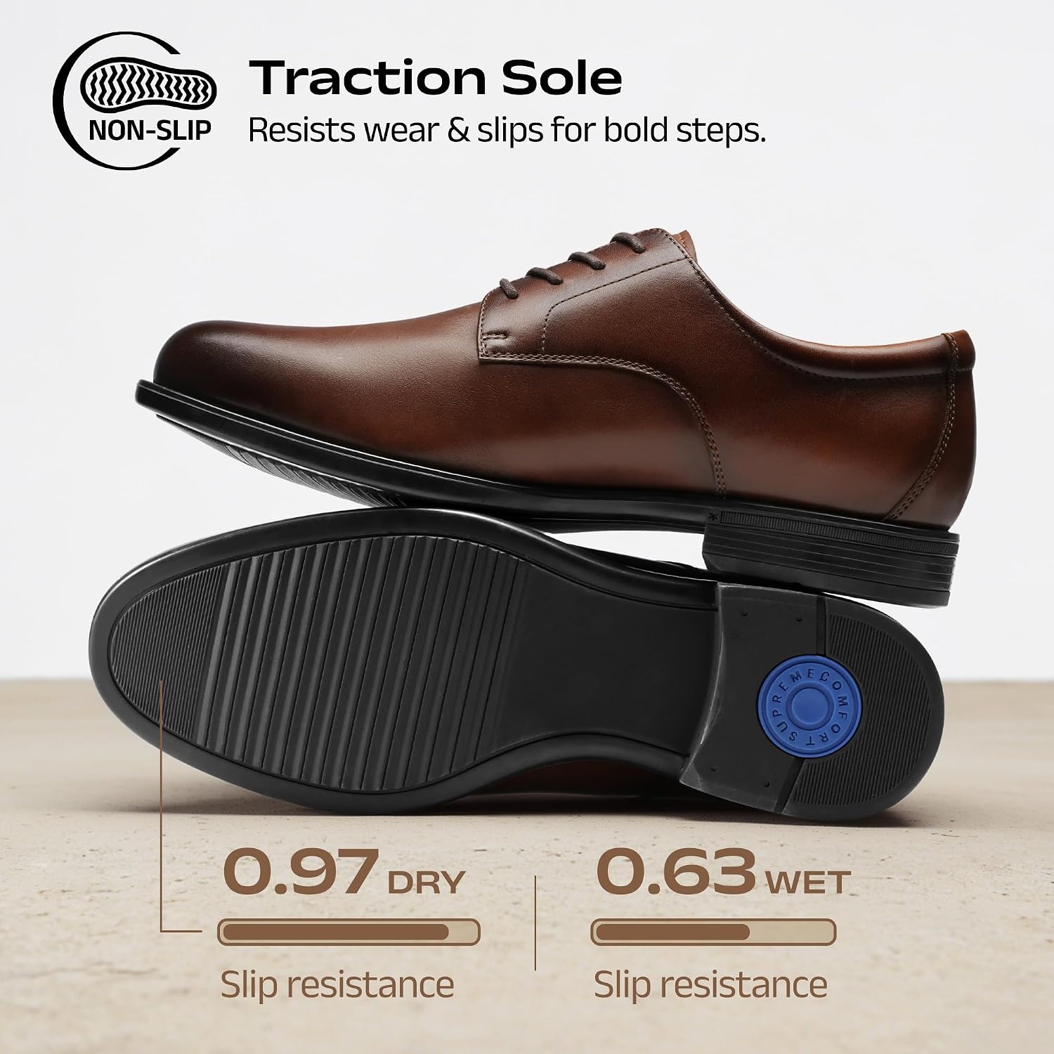 image:imageBruno Marc Mens Classic Leather Dress ShoesBrown