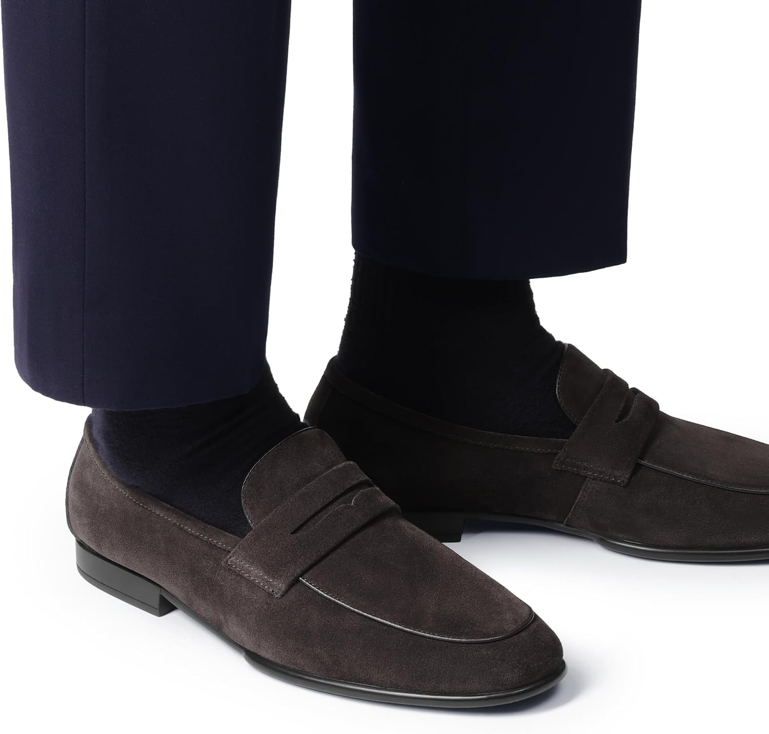 image:imageBruno Marc Mens Penny Loafers Leather Suede Dress ShoesCoffee