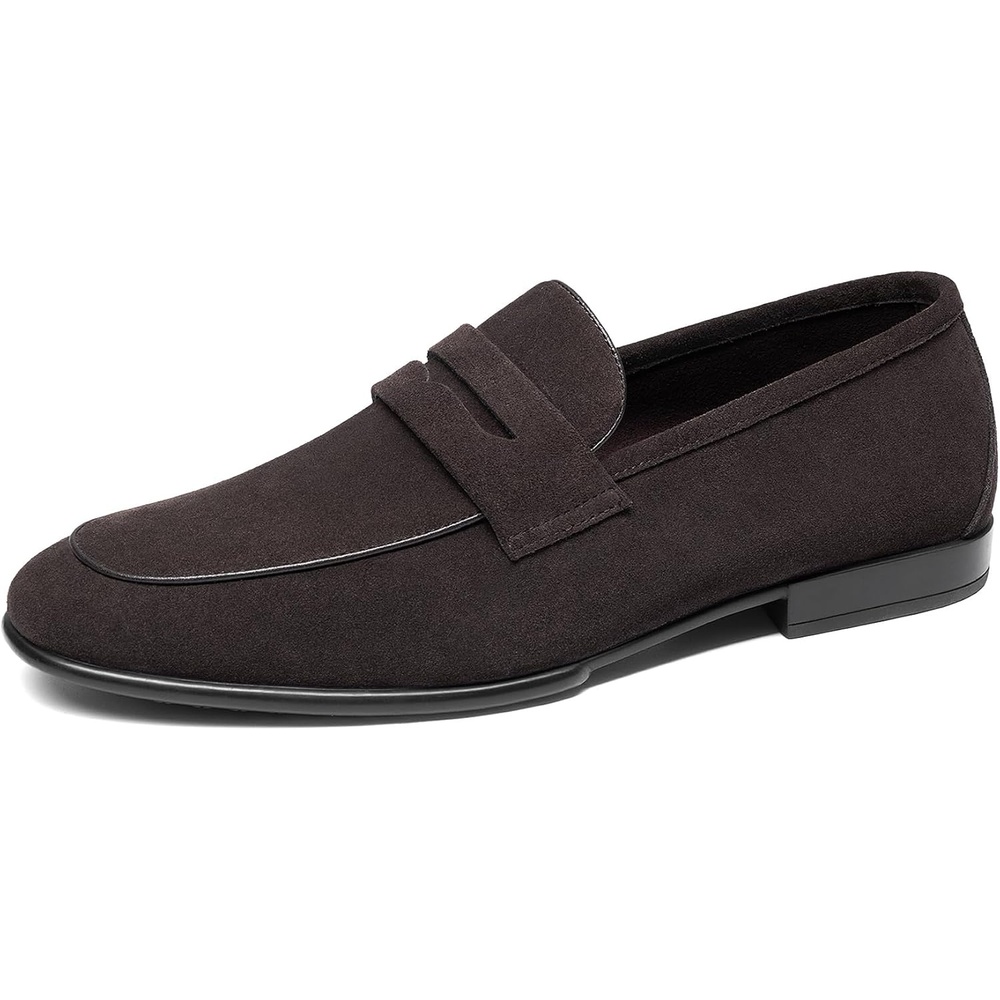 image:imageBruno Marc Mens Penny Loafers Leather Suede Dress ShoesCoffee