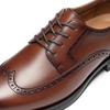 Bruno Marc Men’s Brogue Wingtip Oxfords Leather Dress Shoes(Light Brown)