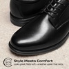 Bruno Marc Men’s Classic Leather Dress Shoes(Black)