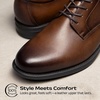 Bruno Marc Men’s Classic Leather Dress Shoes(Brown)