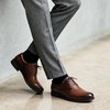 Bruno Marc Men’s Classic Leather Dress Shoes(Brown)