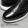 Bruno Marc Men’s Leather Dress Sneakers(Black)