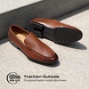 Bruno Marc Men’s Loafers Leather Suede Dress Shoes(Brown)