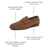 Bruno Marc Men’s Penny Loafers Leather Suede Dress Shoes(Tan)