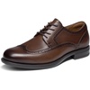 Bruno Marc Men’s Brogue Wingtip Oxfords Leather Dress Shoes(Brown)