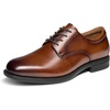 Bruno Marc Men’s Classic Leather Dress Shoes(Light Brown)