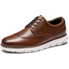 Bruno Marc Men’s Leather Dress Sneakers(Brown)