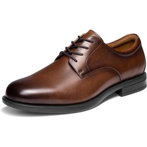Bruno Marc Men’s Classic Leather Dress Shoes(Brown)