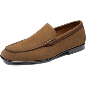 Bruno Marc Men’s Loafers Leather Suede Dress Shoes(1-brown)