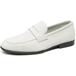 Bruno Marc Men’s Penny Loafers Leather Suede Dress Shoes(Sand)