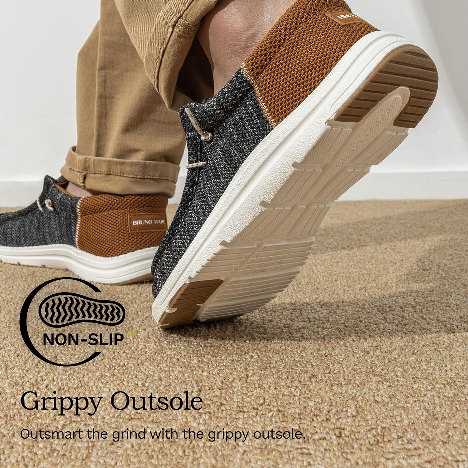 image:imageBruno Marc Mens Arch Support Casual Slipon Shoes LoafersBlackBrown