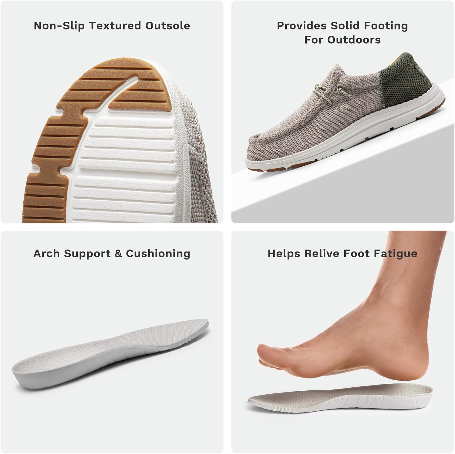 image:imageBruno Marc Mens Arch Support Casual Slipon Shoes LoafersSandGreen