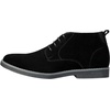Bruno Marc Men’s Classic Suede Dress Chukka Boots(Black)