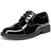 Bruno Marc Boy’s Dress Oxford Formal Shoes(Black-pat)