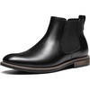 Bruno Marc Men’s Classic Chelsea Ankle Dress Boots(1-black)
