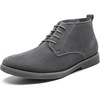 Bruno Marc Men’s Classic Suede Dress Chukka Boots(Grey)