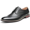 Bruno Marc Men’s Dress Shoes(Wingtip Black)