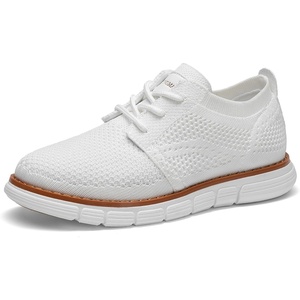 Bruno Marc Boy’s Mesh Dress Sneakers Oxfords(White)