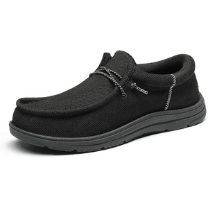 Bruno Marc Men’s Arch Support Casual Slip-on Shoes Loafers(Black)