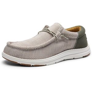 Bruno Marc Men’s Arch Support Casual Slip-on Shoes Loafers(Sand/Green)