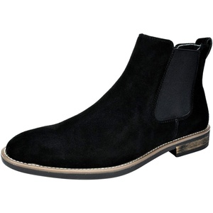 Bruno Marc Men’s Classic Chelsea Ankle Dress Boots(Black)