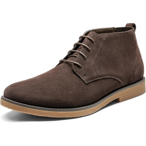 Bruno Marc Men’s Classic Suede Dress Chukka Boots(Chukka-dk.brown)